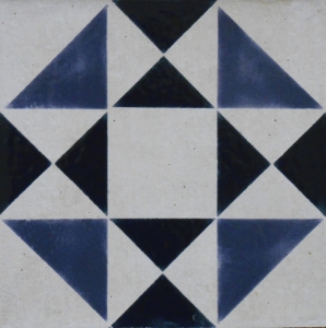 Slate Blue Geometric Tile, 6"x6"