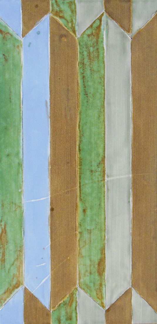 Copper Green Geometric Tile, 12"x24"